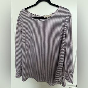Striped work blouse